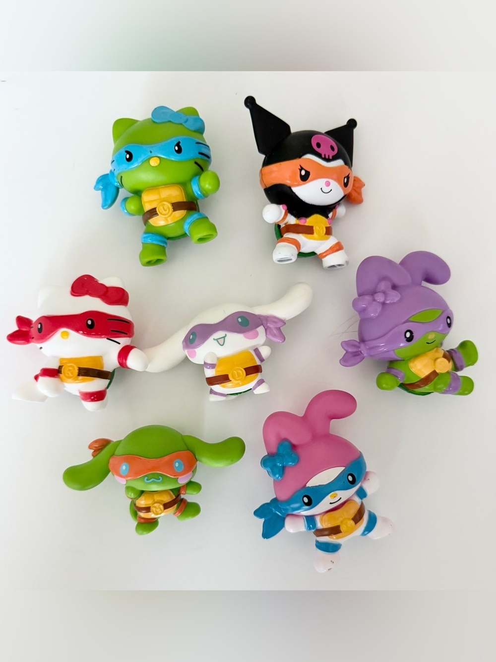 2025 McDonald's Ninja Turtle/ Hello Kitty Happy Meal Toys - 7 pieces